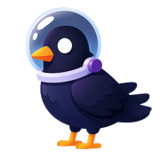 Crowbee the astronaut crow